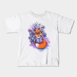 Fox, Books and Spring! Kids T-Shirt